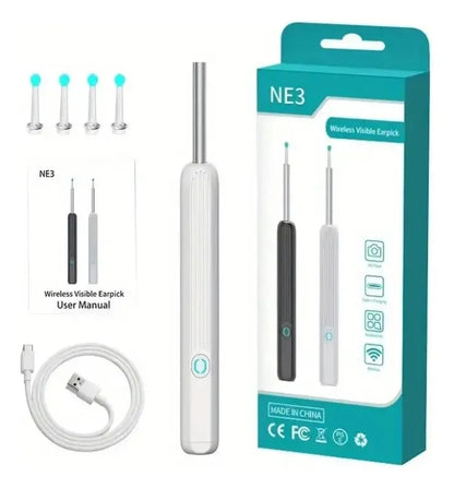 Limpiador de Oidos PRO. con Camara Wifi / Luz Led. Contra la Otitis / Cerumen / Tinnitus y Más.