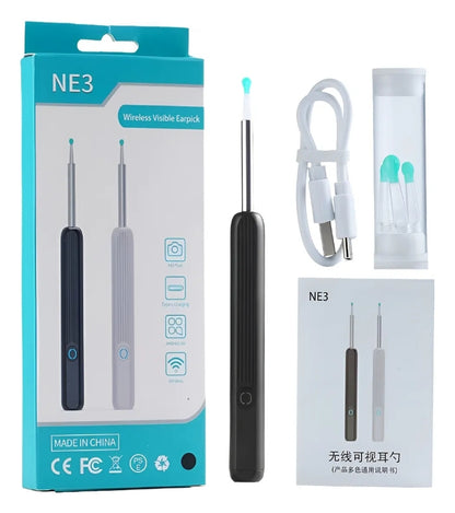 Limpiador de Oidos PRO. con Camara Wifi / Luz Led. Contra la Otitis / Cerumen / Tinnitus y Más.